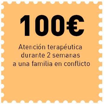 Con 100€ damos atención terapéutica a una familia en conflicto